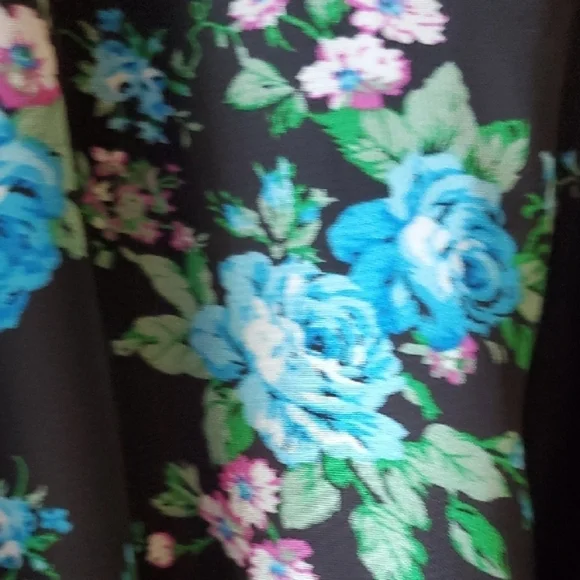 Show Me Your MuMu JOYCELYN Blue and Black Bishop Sleeve Sundress L - Picture 9 of 15